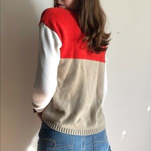 LIZ CLAIBORNE COLOR BLOCK SWEATER